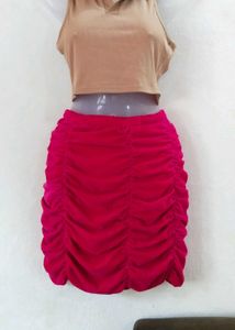 Ruched Mini Skirt