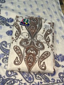 Pakistani Blue &amp; White Printed Fabric