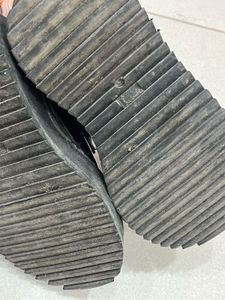 Black Patent Heart-Detail Platform Shoes