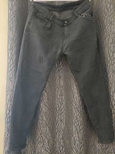 Gray Wash Denim Jeans