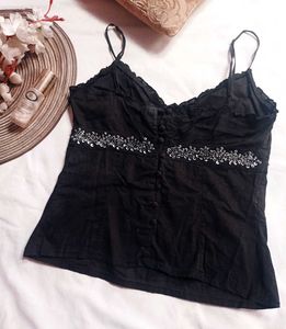Very Beautiful Embroidered Black Top