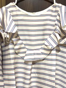 Striped Ruffle Top