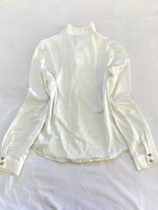Victorian Ruffled full sleeve silk Korean Blouse