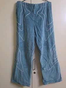Unique Embroidered MEN Wide Leg Pant