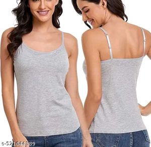 Grey Camisole With Attached Bra
