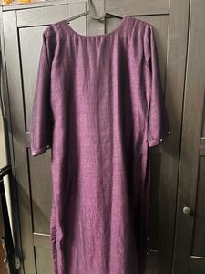 Embroidered Purple Kurta