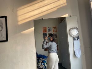 Grey Knit Square Neck Sweater