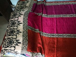 Embroidery Brown&amp;Pink Combination Design Saree