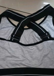 Comfy Grey Sports Bra 2pc