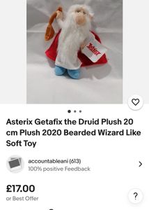 Asterix Getafix the Druid Plush 20 cm Plus