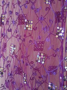 Purple Sequin Embellished Dupatta