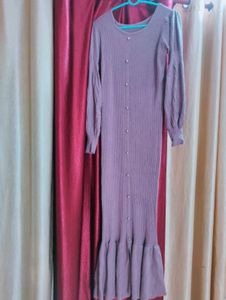 Lavender Long Line Sweater Dress