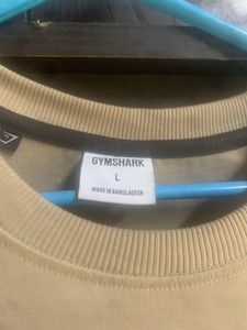 Gymshark Tan Colour Oversized Drop Shoulder Tshirt
