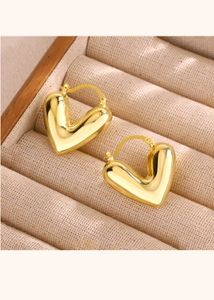 Gold Heart Earrings