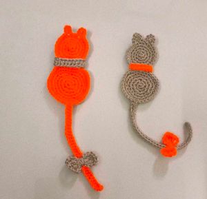 Crochet Cat bookmark /decor