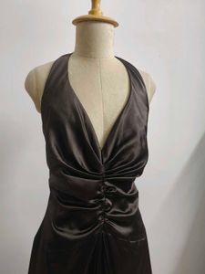 Brown Halter Gown