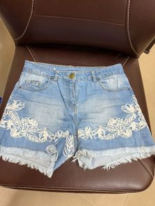 Boho-Chic Embroidered Denim Shorts