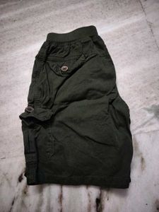 Boys Green Cargo Shorts