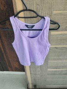 Cute Purple Crop Top Set
