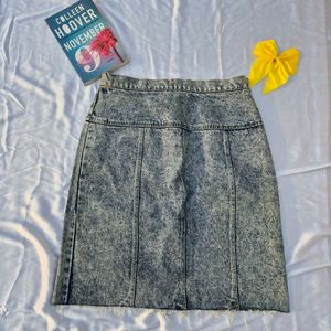 Mid Length Denim Skirt /Vintage /Korean