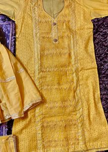Semi Stitched Gota Patti Suit Set