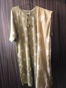 Olive Green Kurta Set