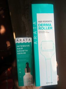 Combo Arata Hair Growth Serum & Derma Roller