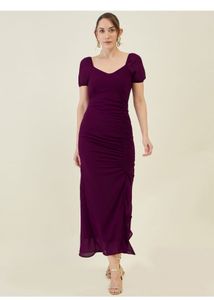 AAYU Women Fit And Flare Purple Dress