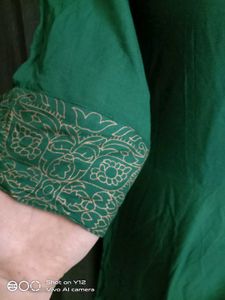 Emerald Green Printed Kurti With Dupatta 💚