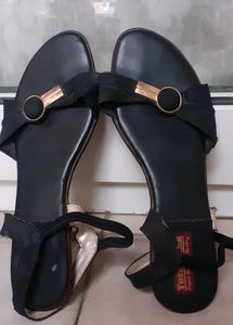 Black Back Strap Slipper