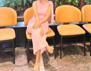 Elegant Pink Maxi Dress