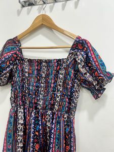 Bohemian Floral Print Dress.