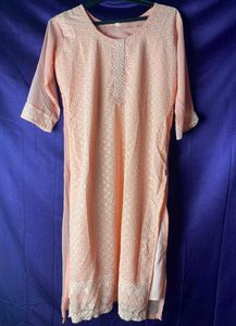 Pink Embroidered Kurta