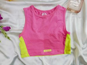 🇳🇿💫🎀Pink Active Crop Top
