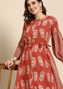 Printed Ethnic Dress