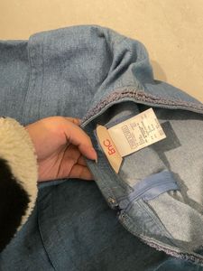 Cute Denim Ruffle Skirt with shorts attached