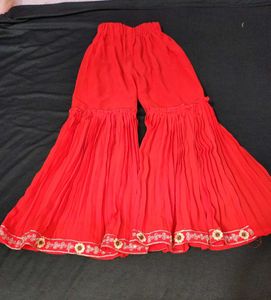 Red sharara suit