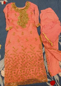 Organza Fancy Pink Suit