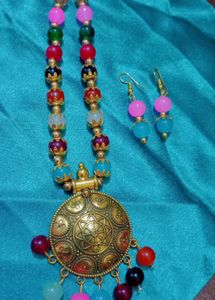 Colorful Beaded Necklace Set 2 peice combo se