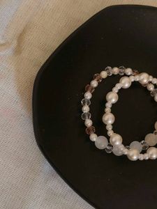 Pearl And Crystal Stones Bracelets