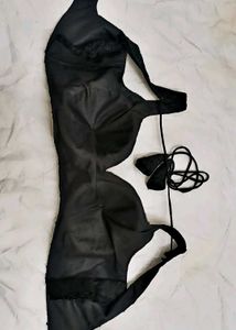 Black Sequin Sleevless  Blouse