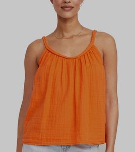 Orange Sleeveless Top