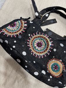 Vintage Boho Black Bag