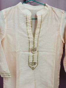 Peach Kurta Set With Plazzo And Duppatta