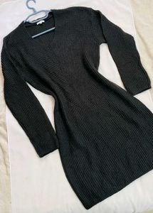 🎁Buy1 Get1 Free Shinny Black Sweater Dress D