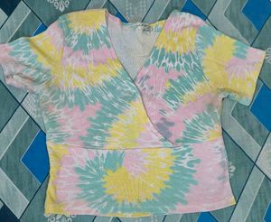 Pastel Tie-Dye Crop Top