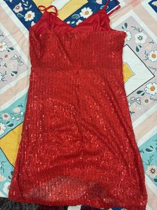 Red Sequin Party Dress