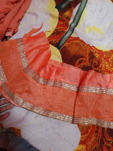 Peach Embroidered Kurta Set