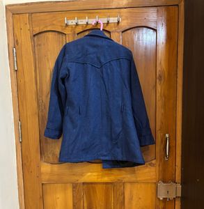Overcoat Blue Wool Blend