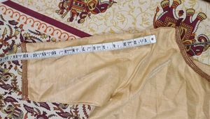 Golden &amp; Maroon Full Partywear Ethnic Gown (44&#34;)